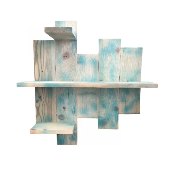Étagère de couleur bleutée