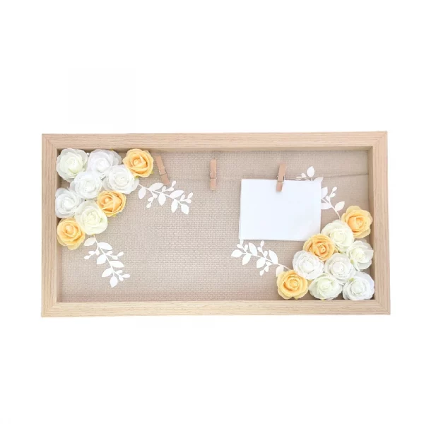 Cadre porte photos floral (coloris au choix)